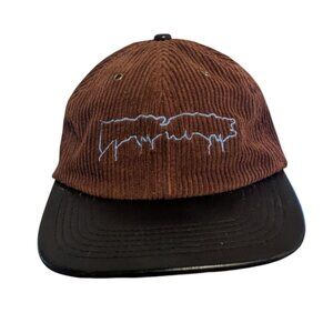 F*cking Awesome Drip Corduroy Strapback Hat Leather Fa World Entertainment Skate